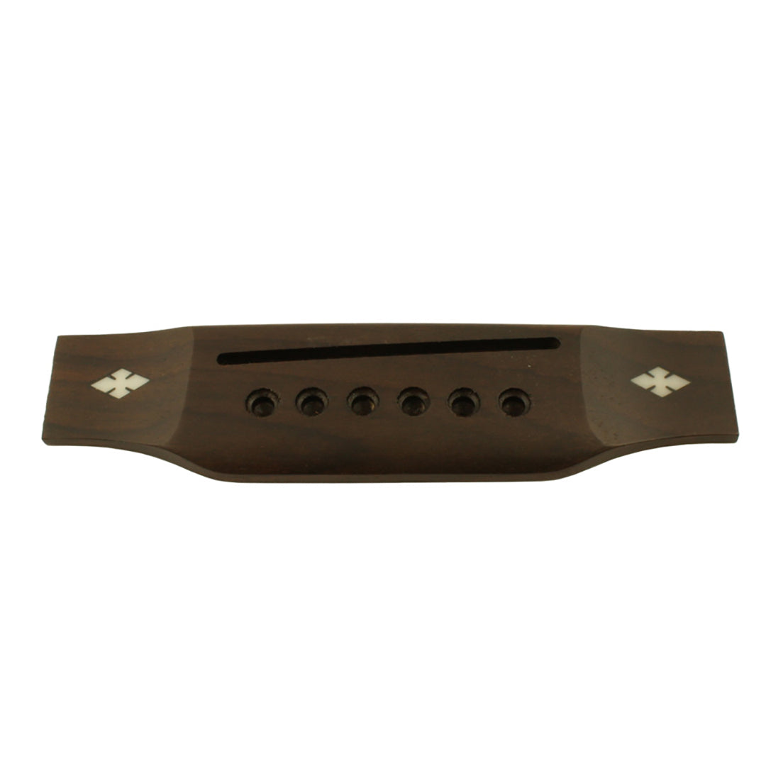 Acoustic Bridge, Rosewood W/ Snowflake Inlay