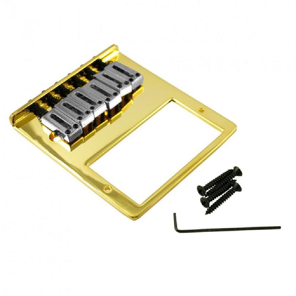 6-SADDLE HUMBUCKING TELE BRIDGE - GOLD