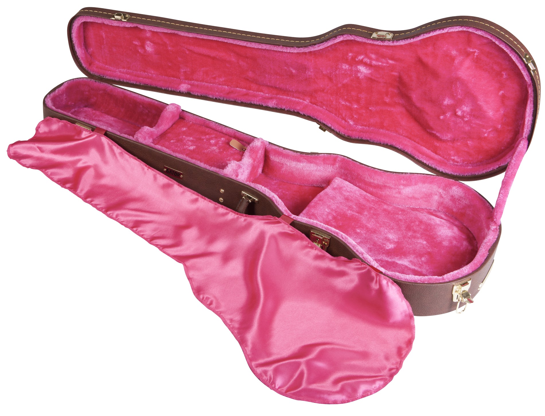 Gator Deluxe Wood Case for Single-Cutaway Guitars - Vintage Brown