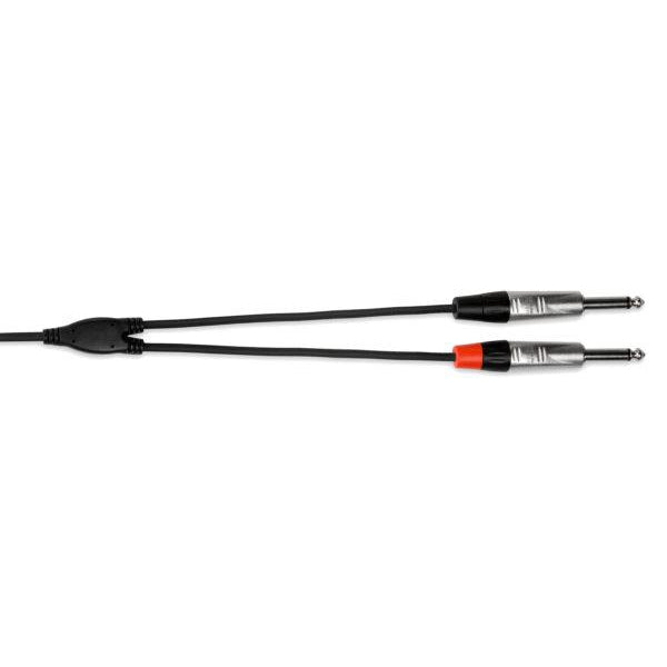 Hosa Pro 10' Stereo Breakout Cable, 3.5mm TRS to Dual 1/4" TS