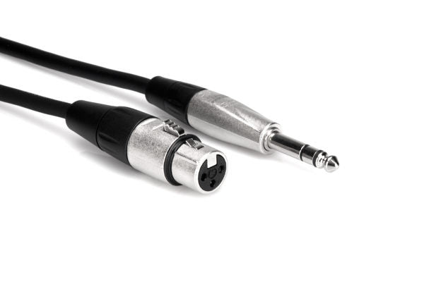 Hosa Pro 15' Balanced Interconnect Cable, XLR3F to 1/4" TRS