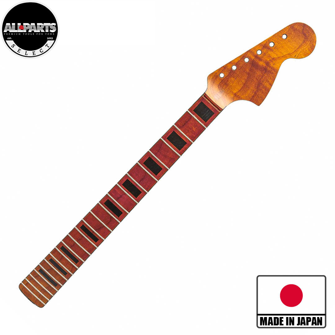 Allparts Select VIN-MOD AAA+ Roasted Flame Maple Jaguar Neck - Licensed by Fender