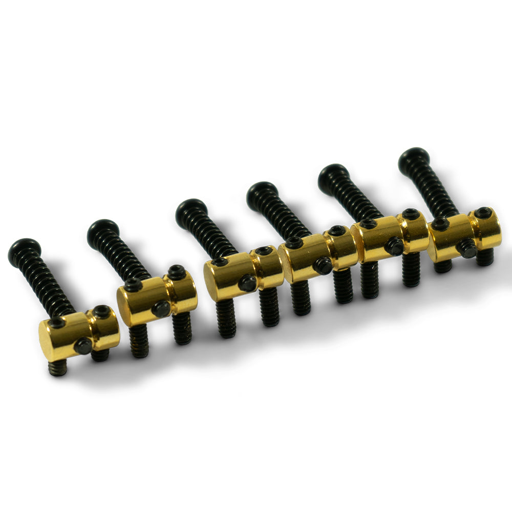 Kluson 6-Piece Brass Saddle Set for Fender Telecaster