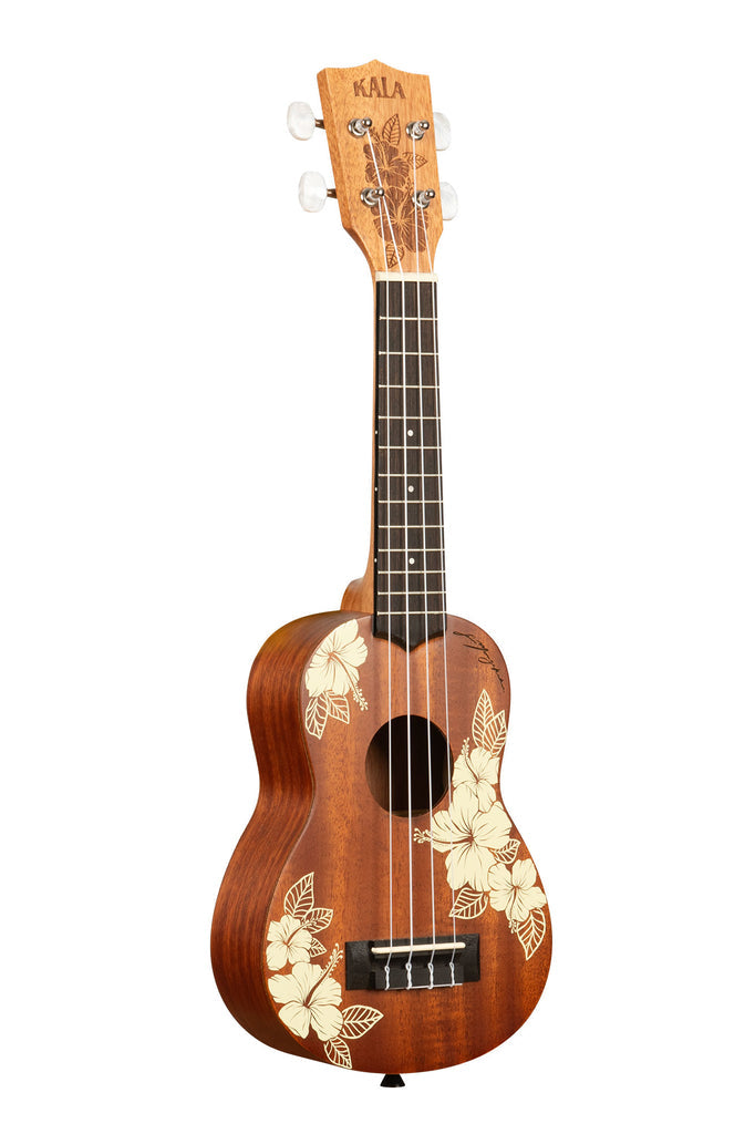 Kala Voyage Collection Hibiscus Mahogany Ukulele w/ Bag