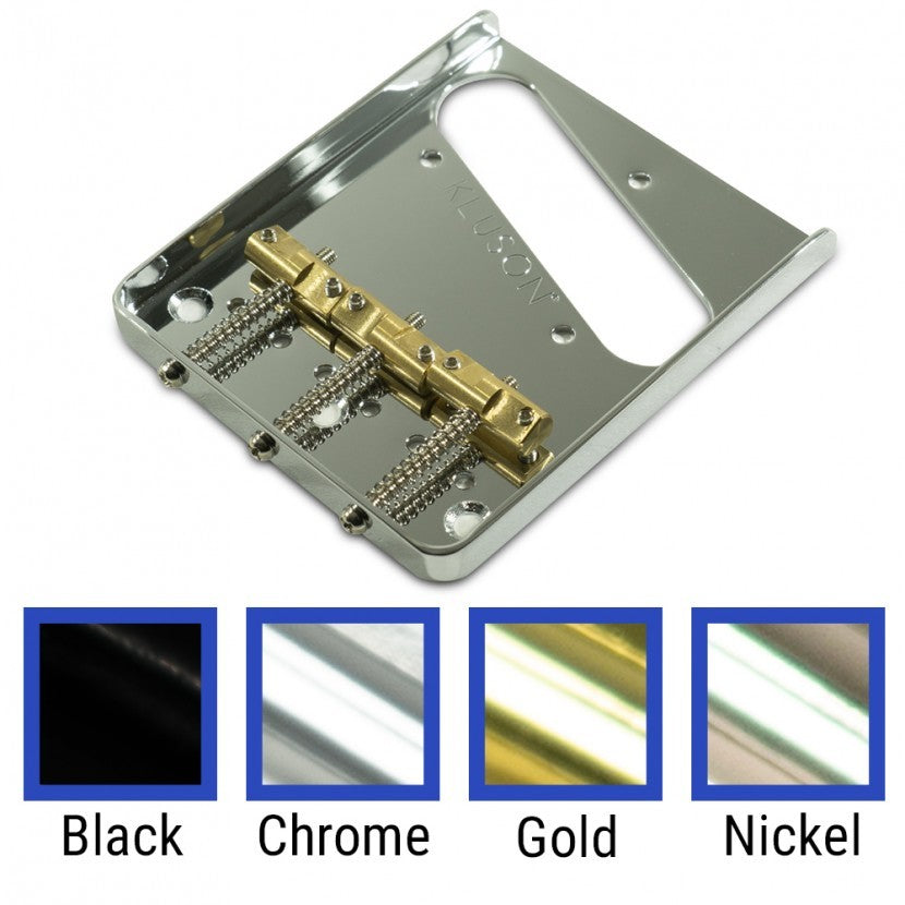 Kluson Hybrid Bridge w/ Intonated Brass Saddles for Fender American Standard Telecaster