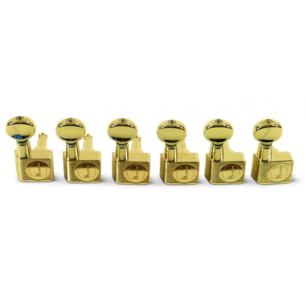Kluson Contemporary Diecast Series 2-Pin 6-In-Line Tuning Machines w/ Staggered Posts