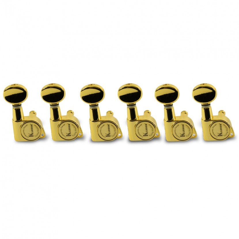 Kluson Contemporary Diecast Series 6-In-Line Tuning Machines, Gold
