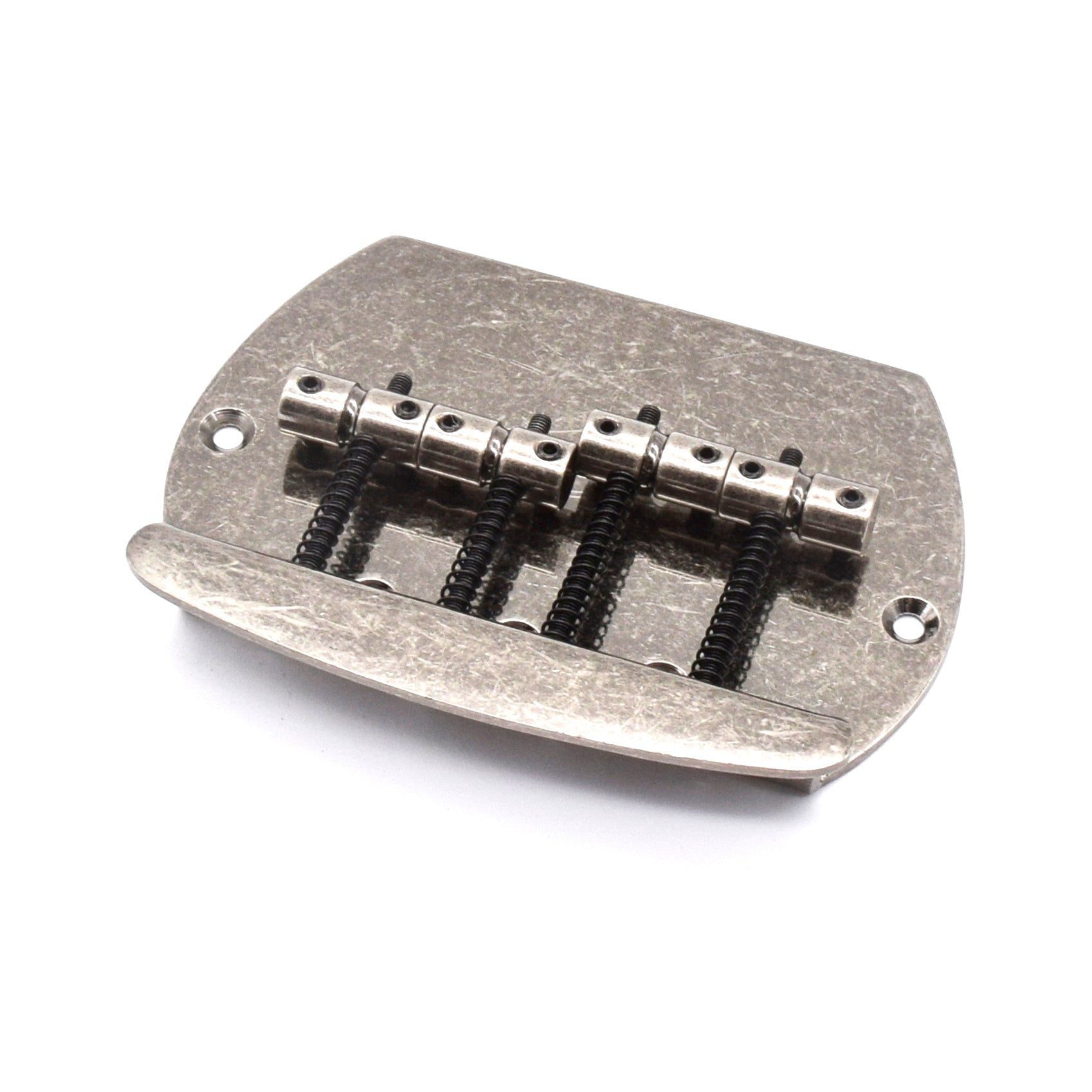 KD By AxLabs 4-String Bass Bridge, Large Round Plate, Antique Silver
