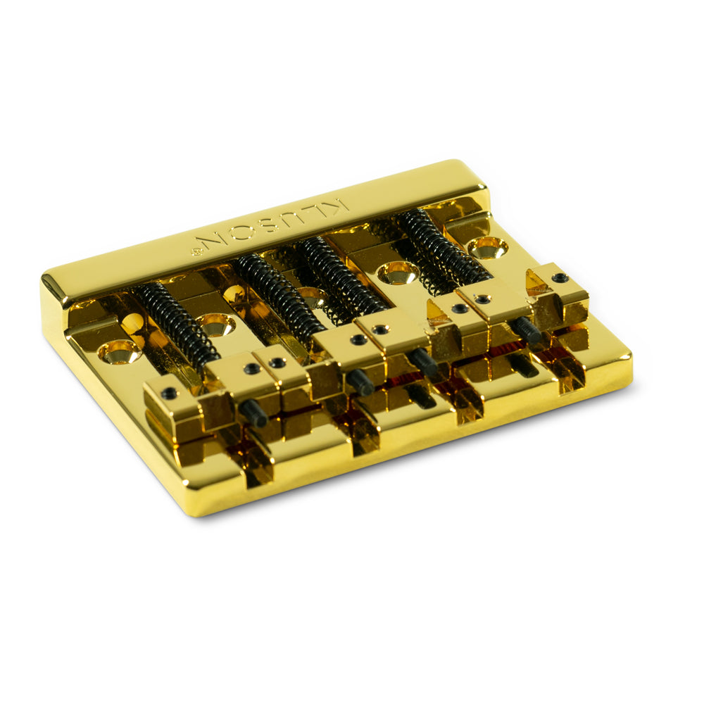 Kluson High Mass 4-String Bass Bridge, Zinc w/ Brass Saddles