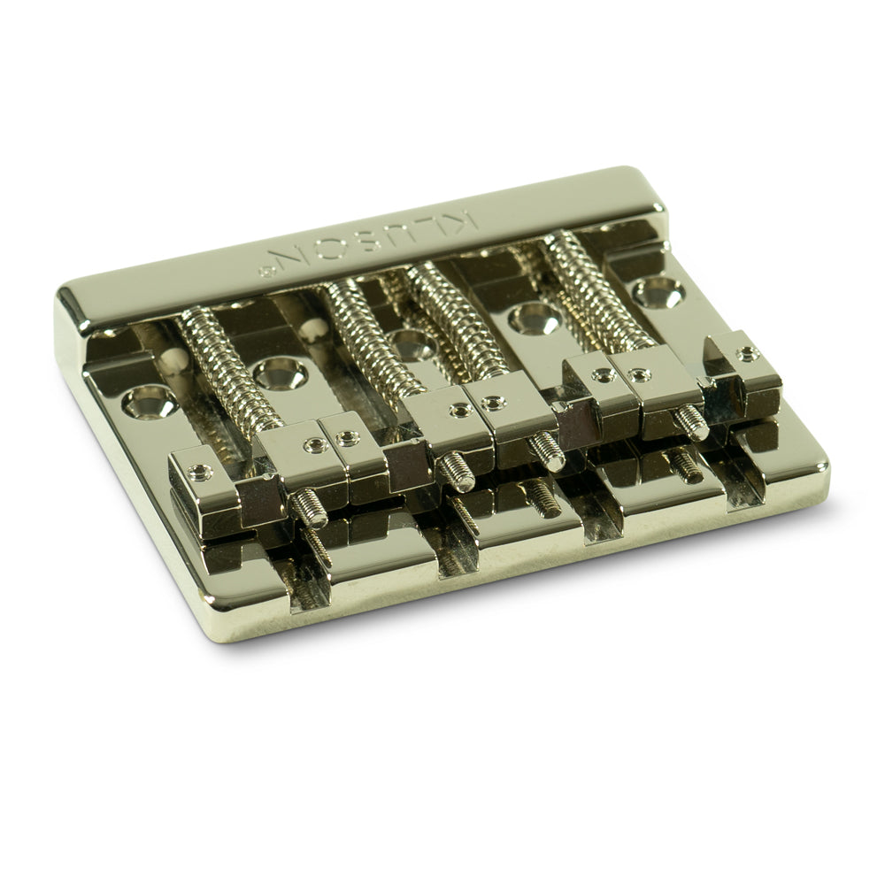 Kluson High Mass 4-String Bass Bridge, Zinc w/ Brass Saddles
