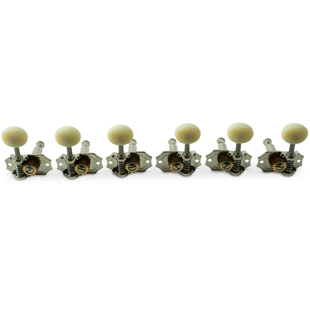 Kluson Prestige Series Vertical Mount Open Brass Gear 3x3 Tuning Machines