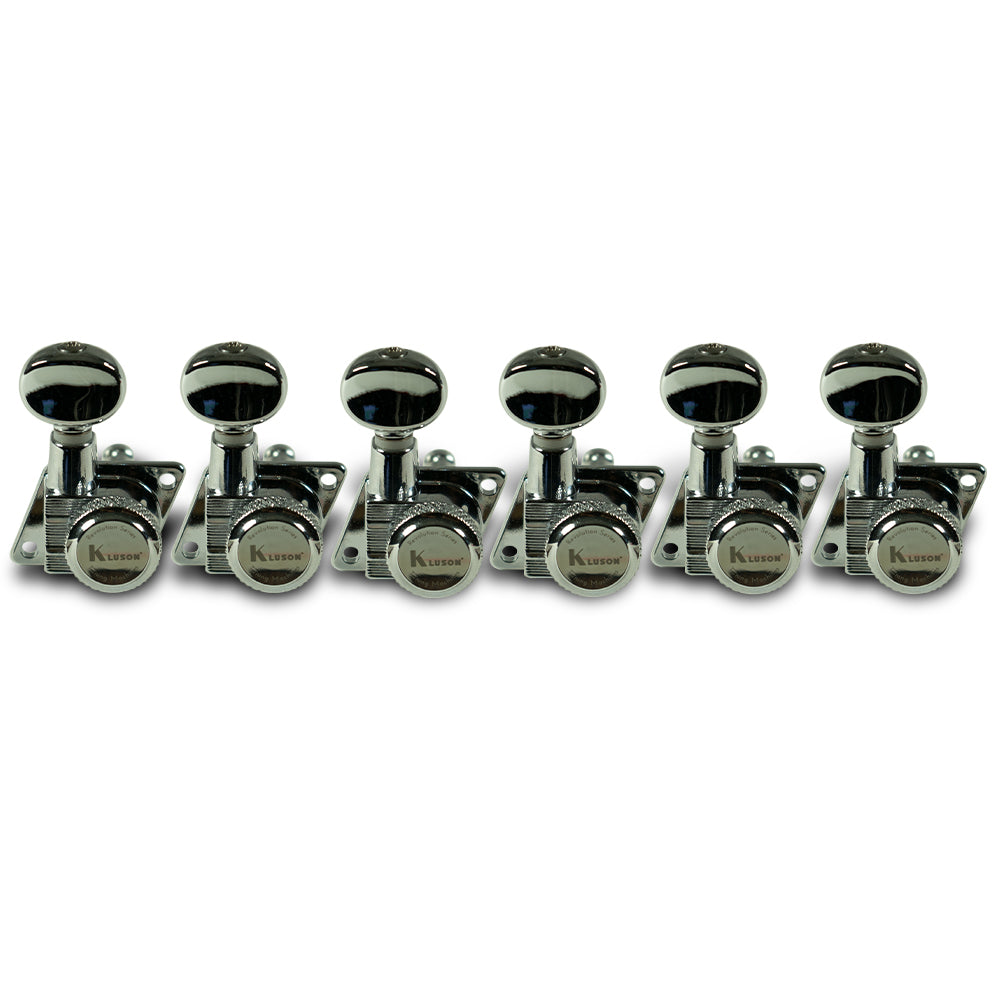 Kluson Revolution Series F-Mount 6-In-Line Locking Tuning Machines w/ Staggered Posts