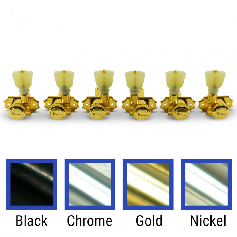 Kluson Revolution Series G-Mount Non-Collared 3x3 Locking Tuning Machines
