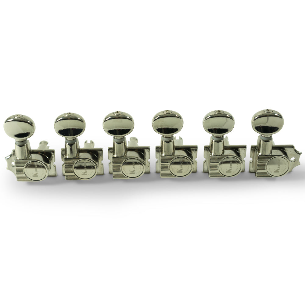 Kluson Revolution Series H-Mount Non-Collared 6-In-Line Tuning Machines w/ Staggered Posts