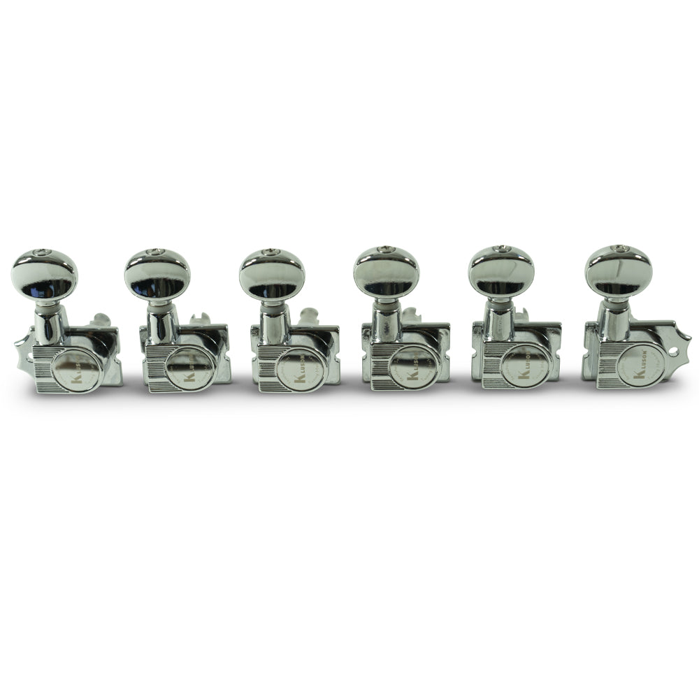 Kluson Revolution Series H-Mount 6-In-Line Tuning Machines w/ Staggered Posts