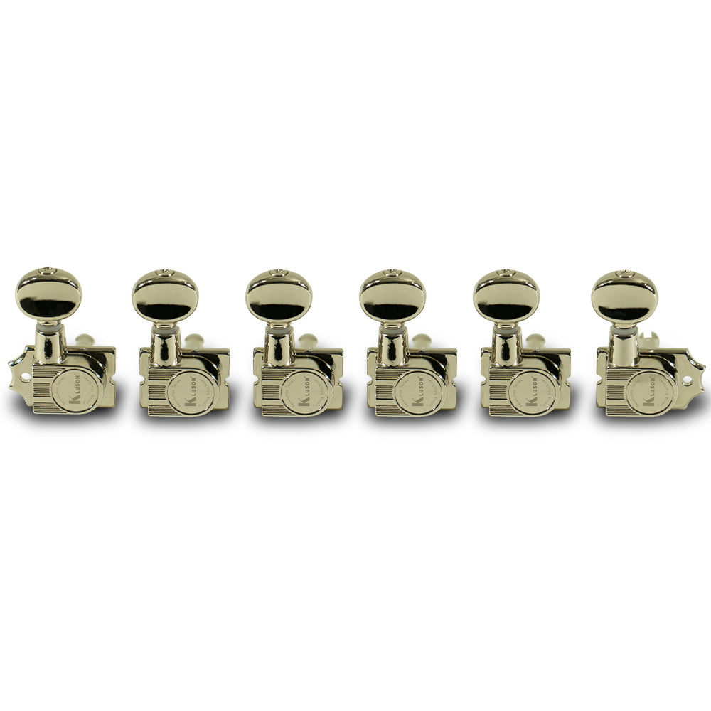 Kluson Revolution Series H-Mount 6-In-Line Tuning Machines w/ Staggered Posts
