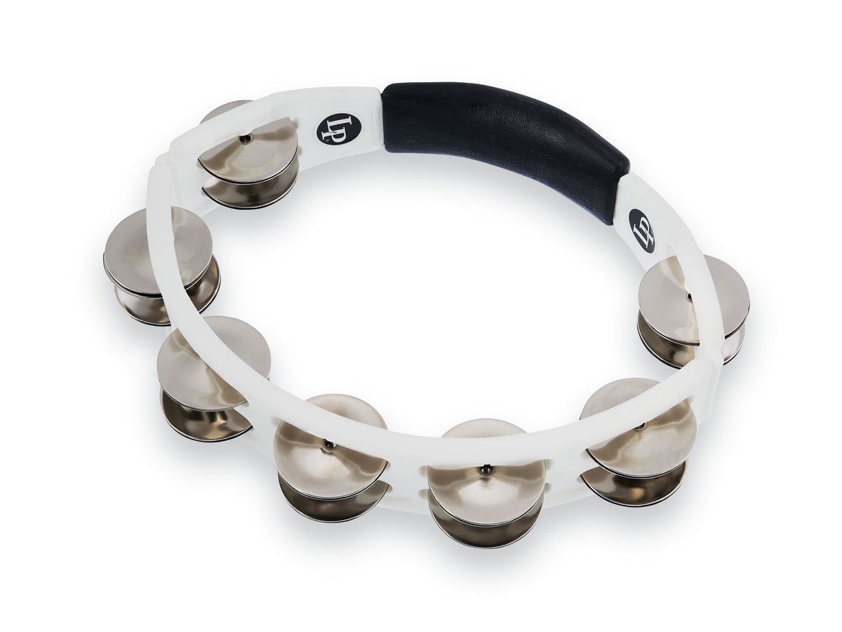 LP Cyclops Handheld Tambourine, Steel, White