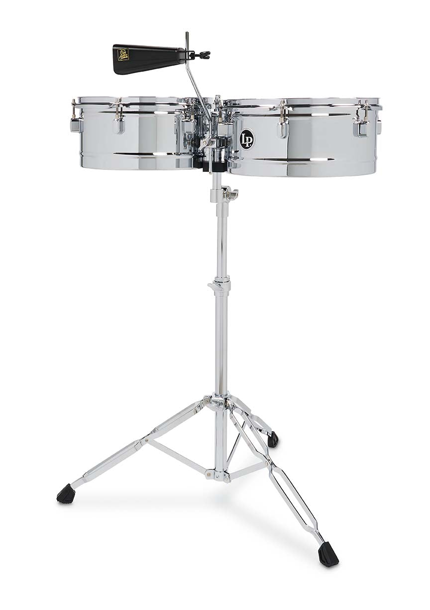 LP Aspire Timbales w/Bell, 13-14", Chrome Over Steel