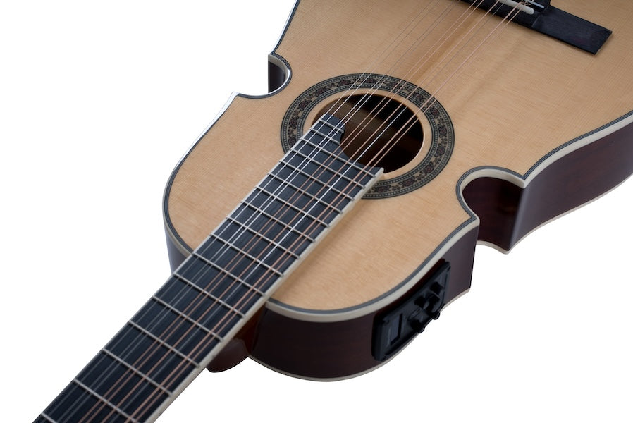 Oscar Schmidt Acoustic/ Electric Cuatro W/Bag, Natural Gloss