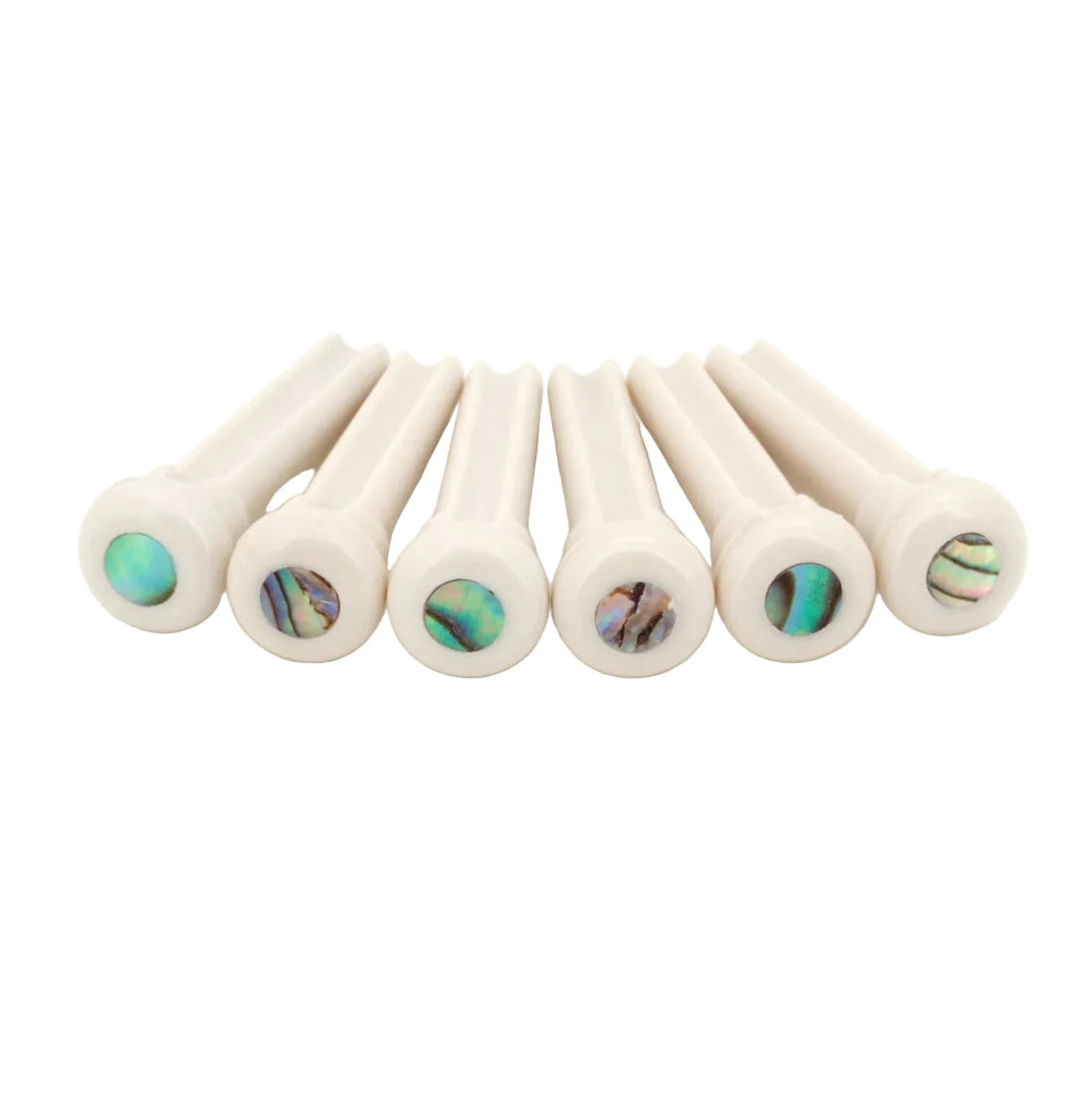 Graph Tech TUSQ Presentation Bridge Pins 4mm White / Paua Dot (6 Pcs)