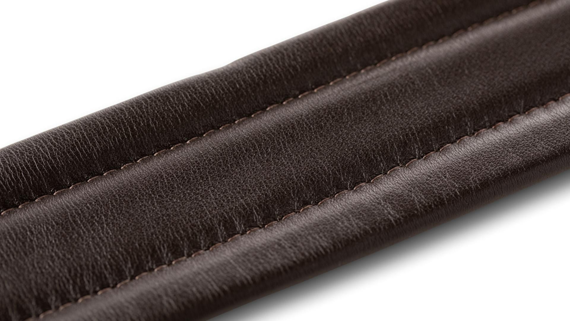 Taylor Century 2.5" Medium Brown Leather Guitar Strap, Medium Brown/Butterscotch/Black