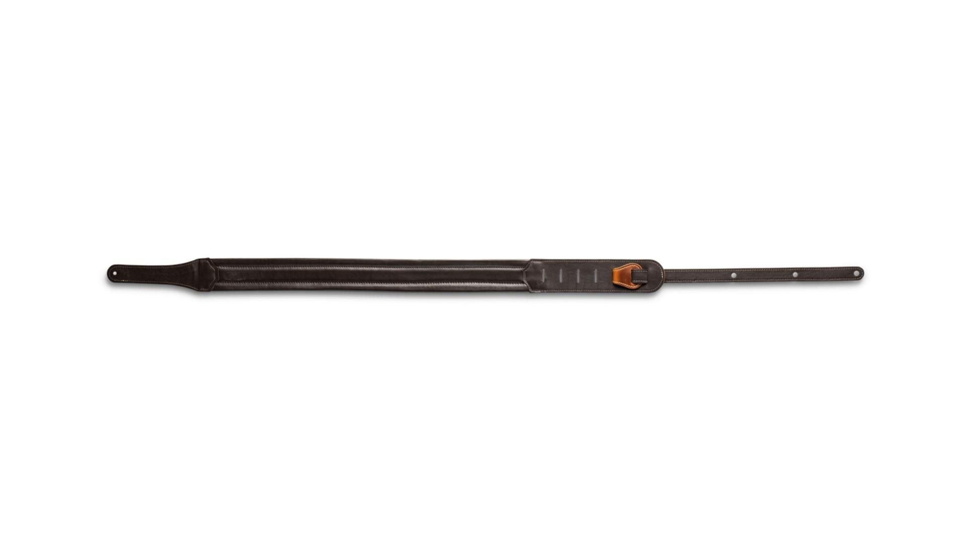 Taylor Century 2.5" Medium Brown Leather Guitar Strap, Medium Brown/Butterscotch/Black