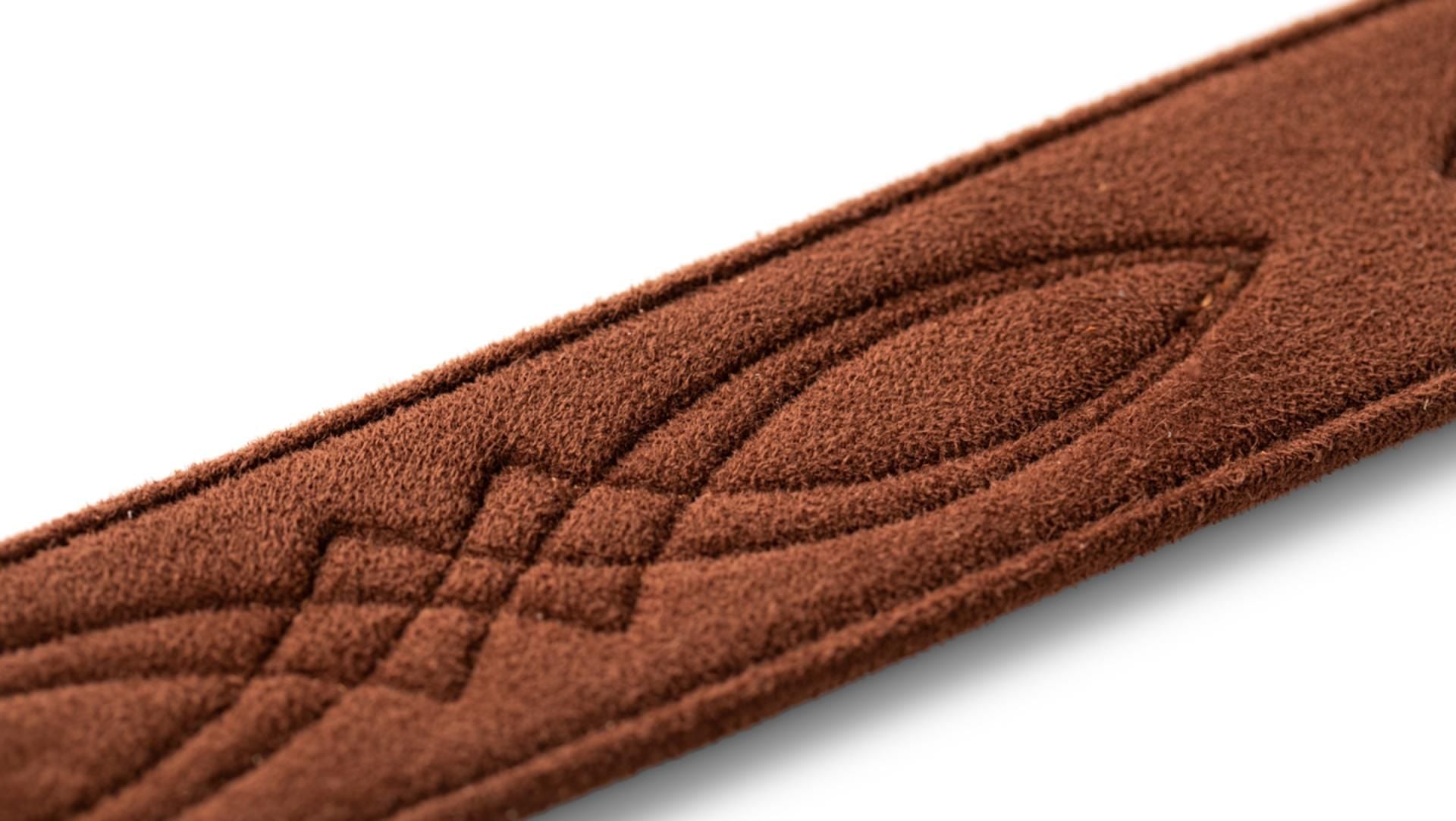 Taylor 2" Vegan Leather Guitar Strap, Medium Brown w/ Embossed Logo