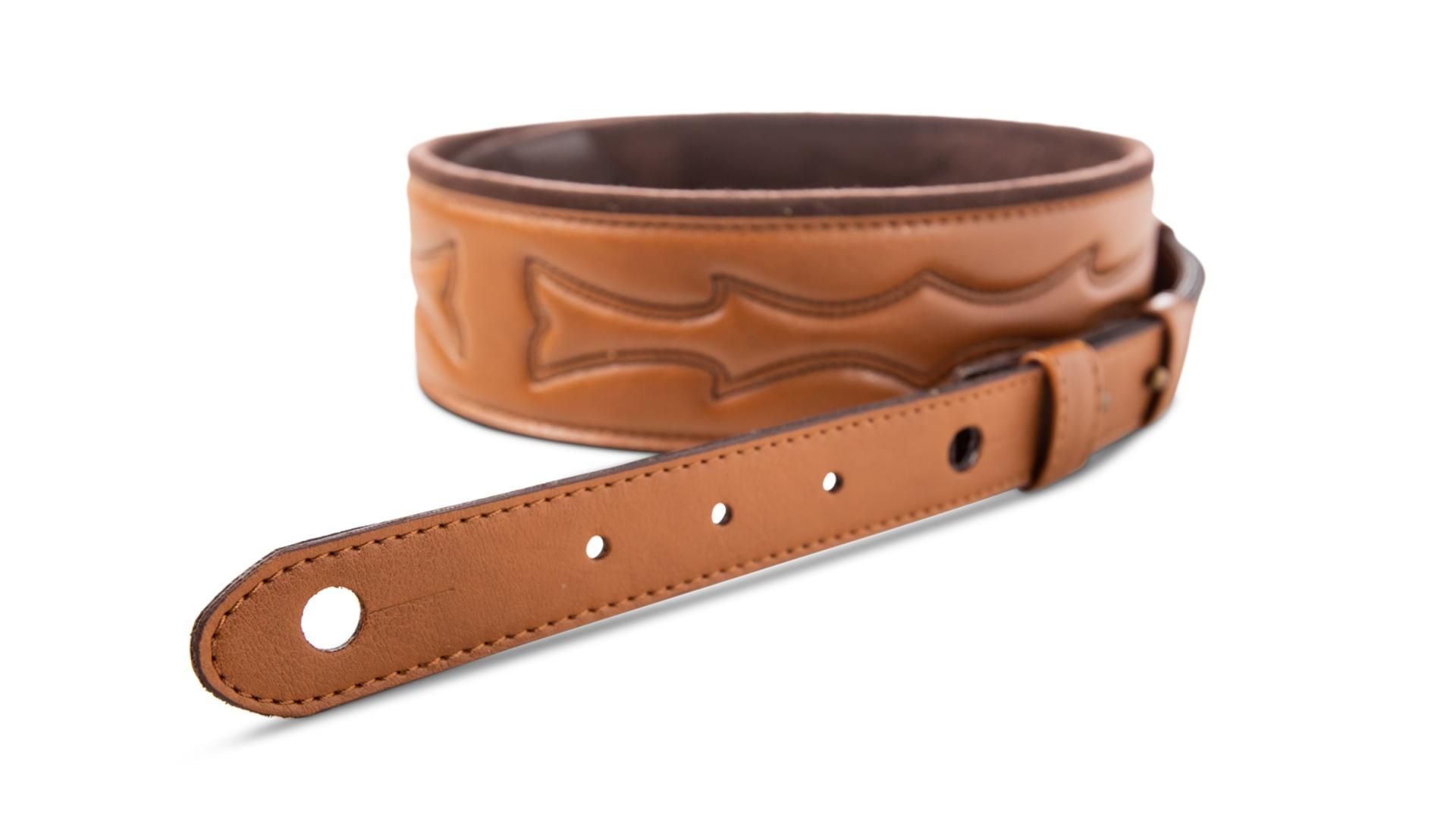 Taylor 2.75" Vegan Leather Guitar Strap, Tan w/ Embossed Logo