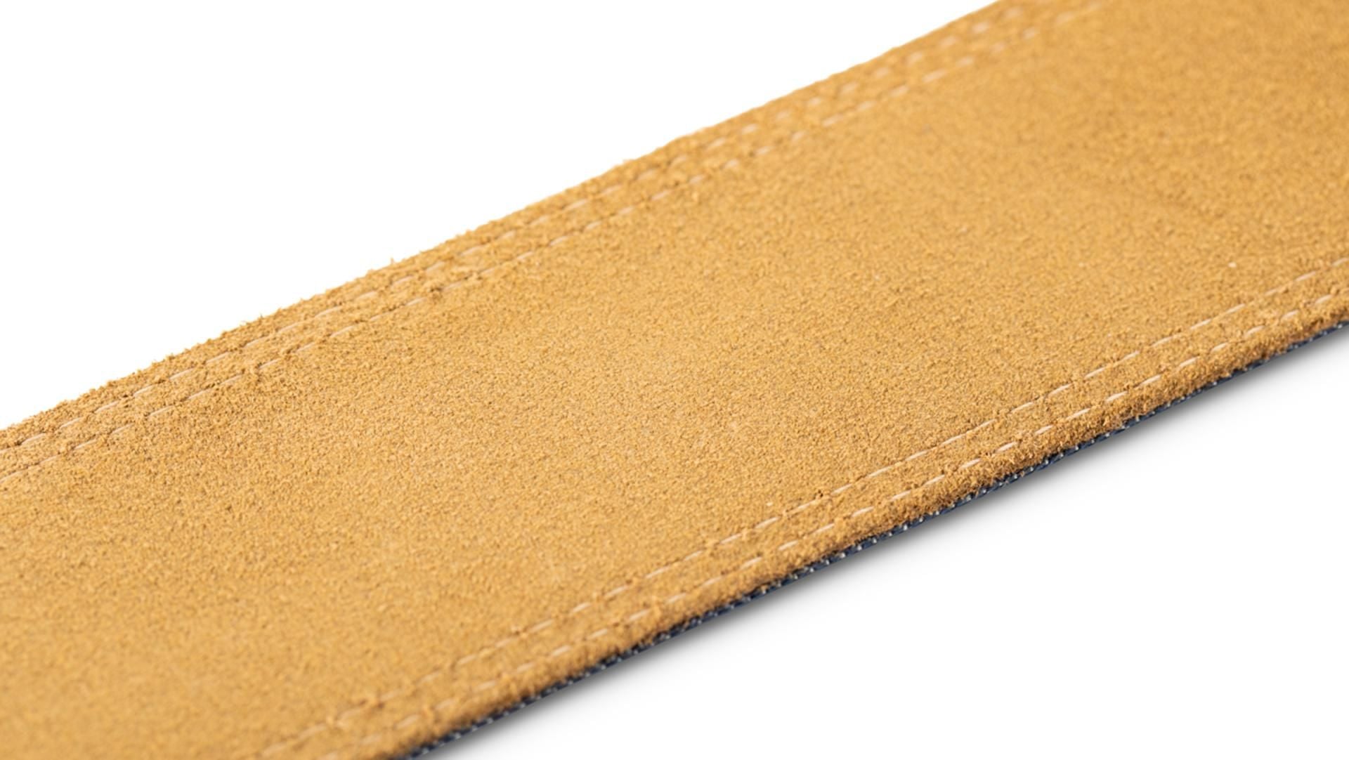 Taylor 2" Blue Denim Guitar Strap, Gold Logo
