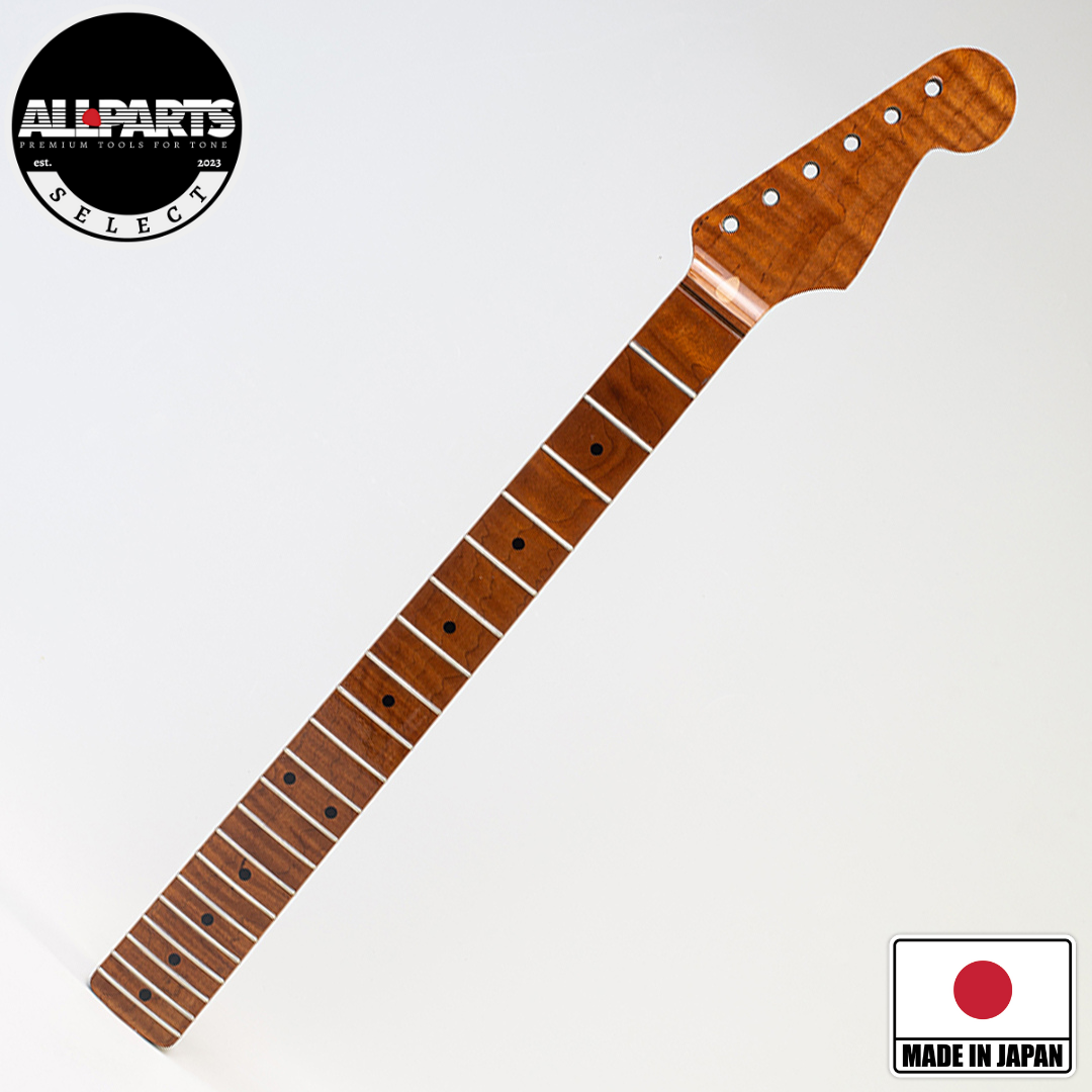 Allparts Select AAA+ Roasted Flame Maple Vintage Spec Neck for Strat - Licensed by Fender