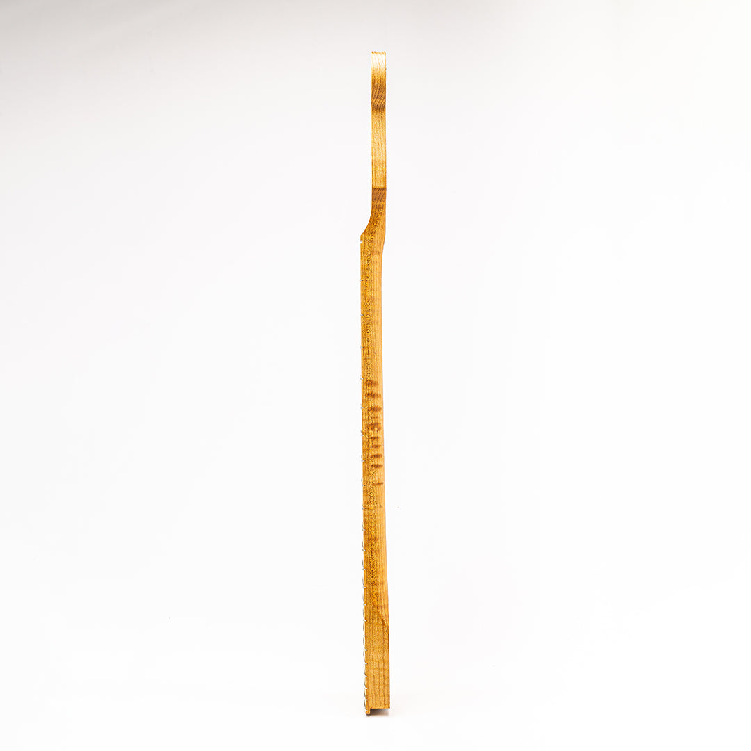 Allparts Select Unfinished AAA+ Roasted Flame Maple "Ultra-MOD" Neck for Strat, Maple Fretboard - Licensed by Fender