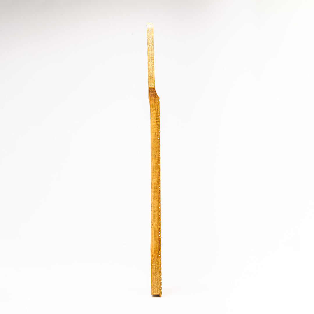 Allparts Select Unfinished AAA+ Roasted Flame Maple "Ultra-MOD" Neck for Strat, Maple Fretboard - Licensed by Fender