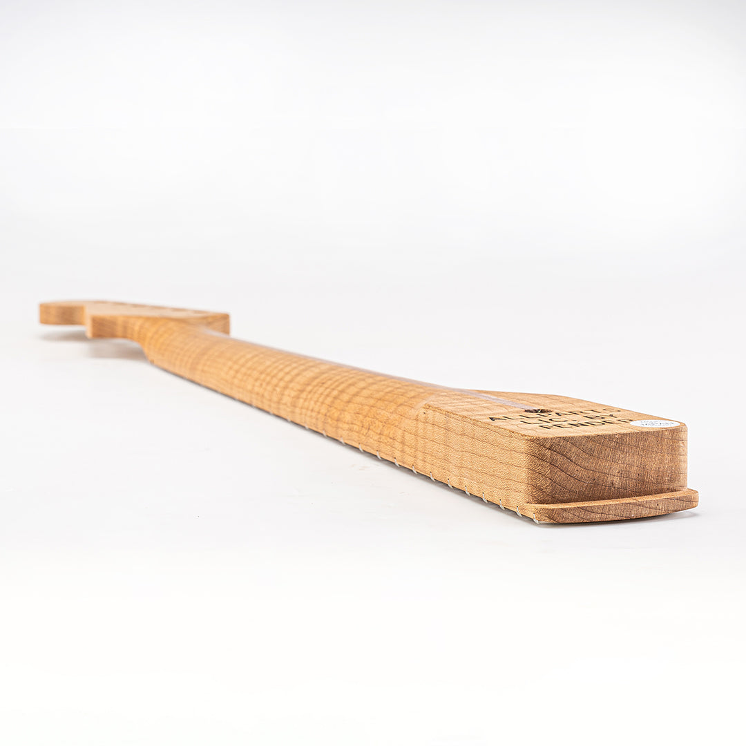 Allparts Select Unfinished AAA+ Roasted Flame Maple "Ultra-MOD" Neck for Strat, Maple Fretboard - Licensed by Fender