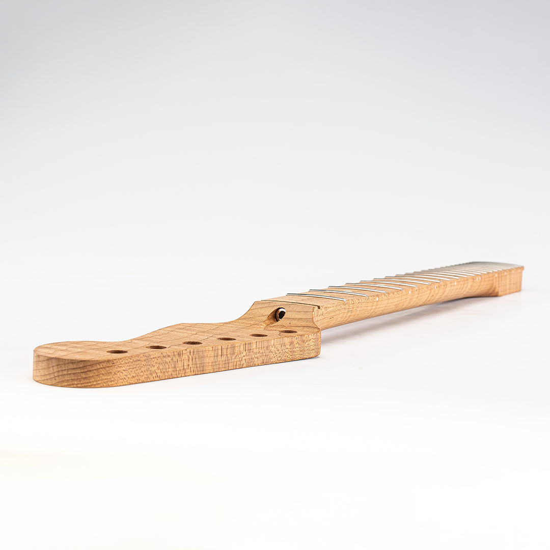 Allparts Select Unfinished AAA+ Roasted Flame Maple "Ultra-MOD" Neck for Strat, Maple Fretboard - Licensed by Fender
