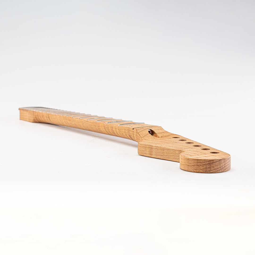 Allparts Select Unfinished AAA+ Roasted Flame Maple "Ultra-MOD" Neck for Strat, Maple Fretboard - Licensed by Fender