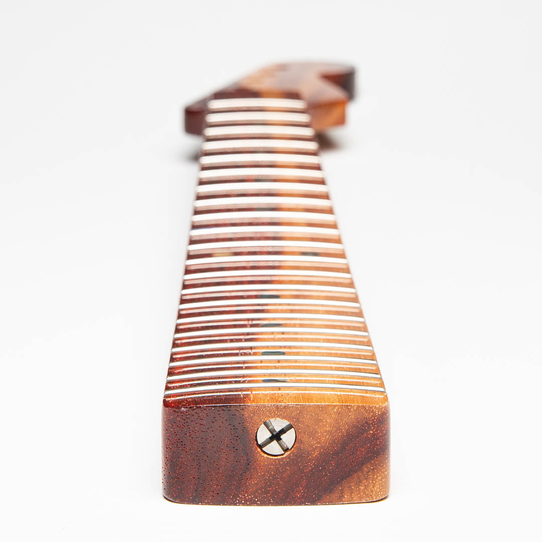Allparts Select Unfinished AAA+ Roasted Flame Maple "Ultra-MOD" Neck for Strat - Licensed by Fender