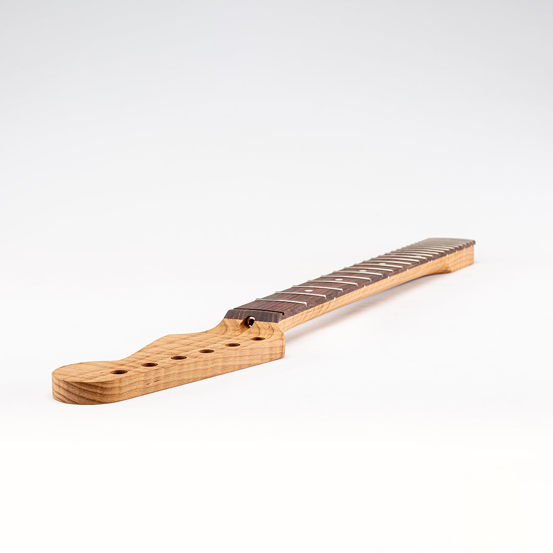 Allparts Select Unfinished AAA+ Roasted Flame Maple "Ultra-MOD" Neck for Strat, Rosewood Fretboard - Licensed by Fender