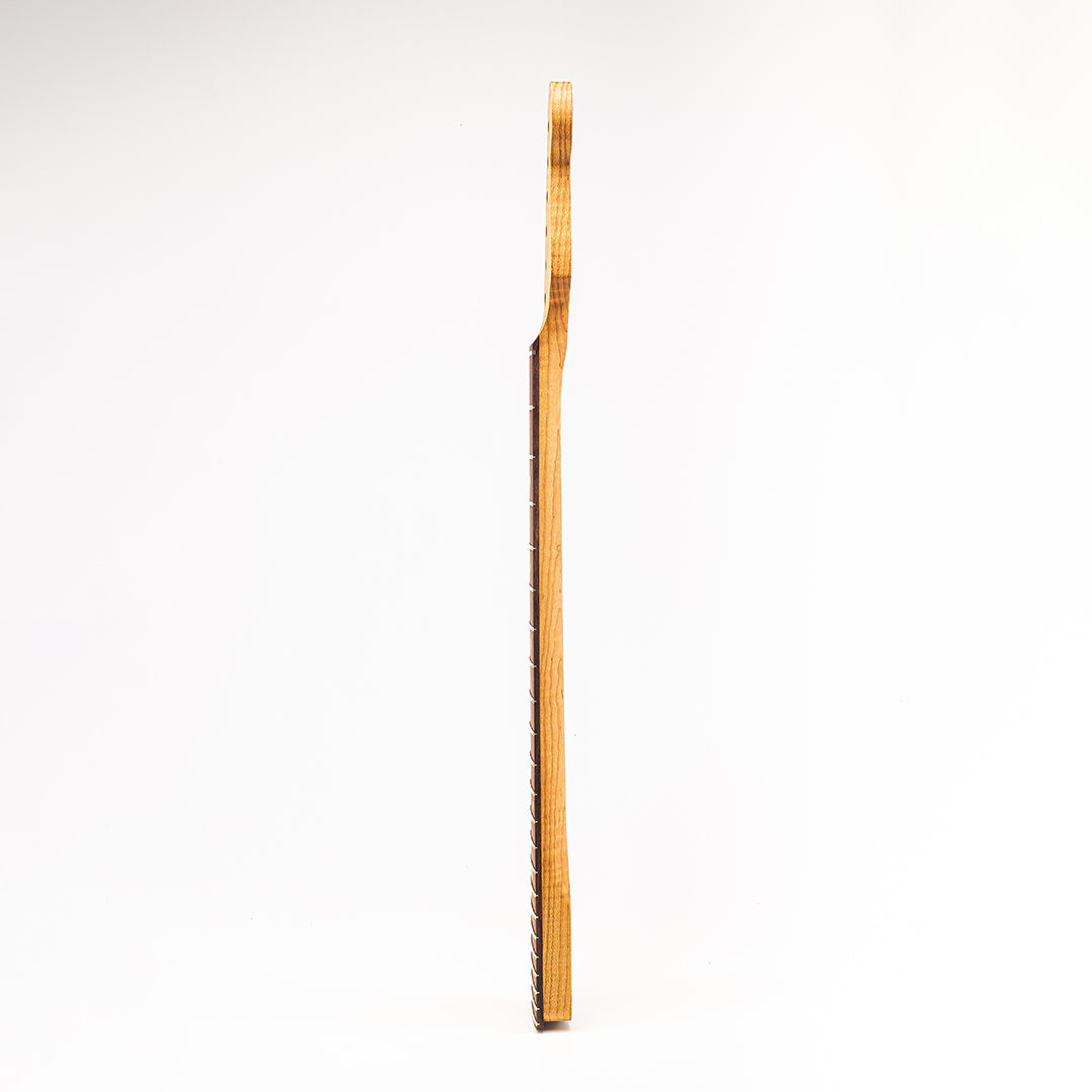 Allparts Select Unfinished AAA+ Roasted Flame Maple "Ultra-MOD" Neck for Strat, Rosewood Fretboard - Licensed by Fender