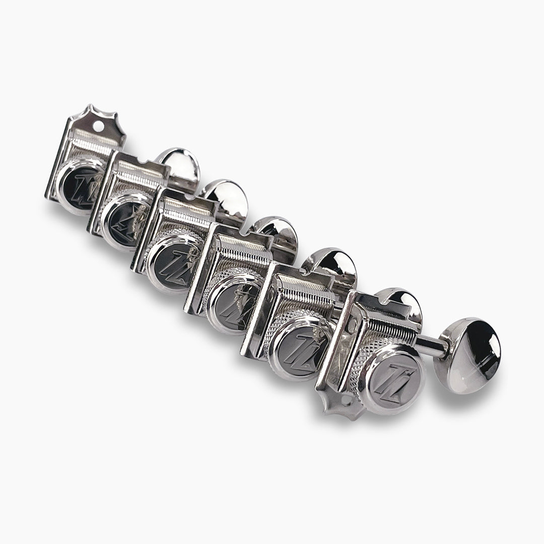 Top Lock Vintage Style 6-In-Line Locking Tuning Keys, Staggered Posts