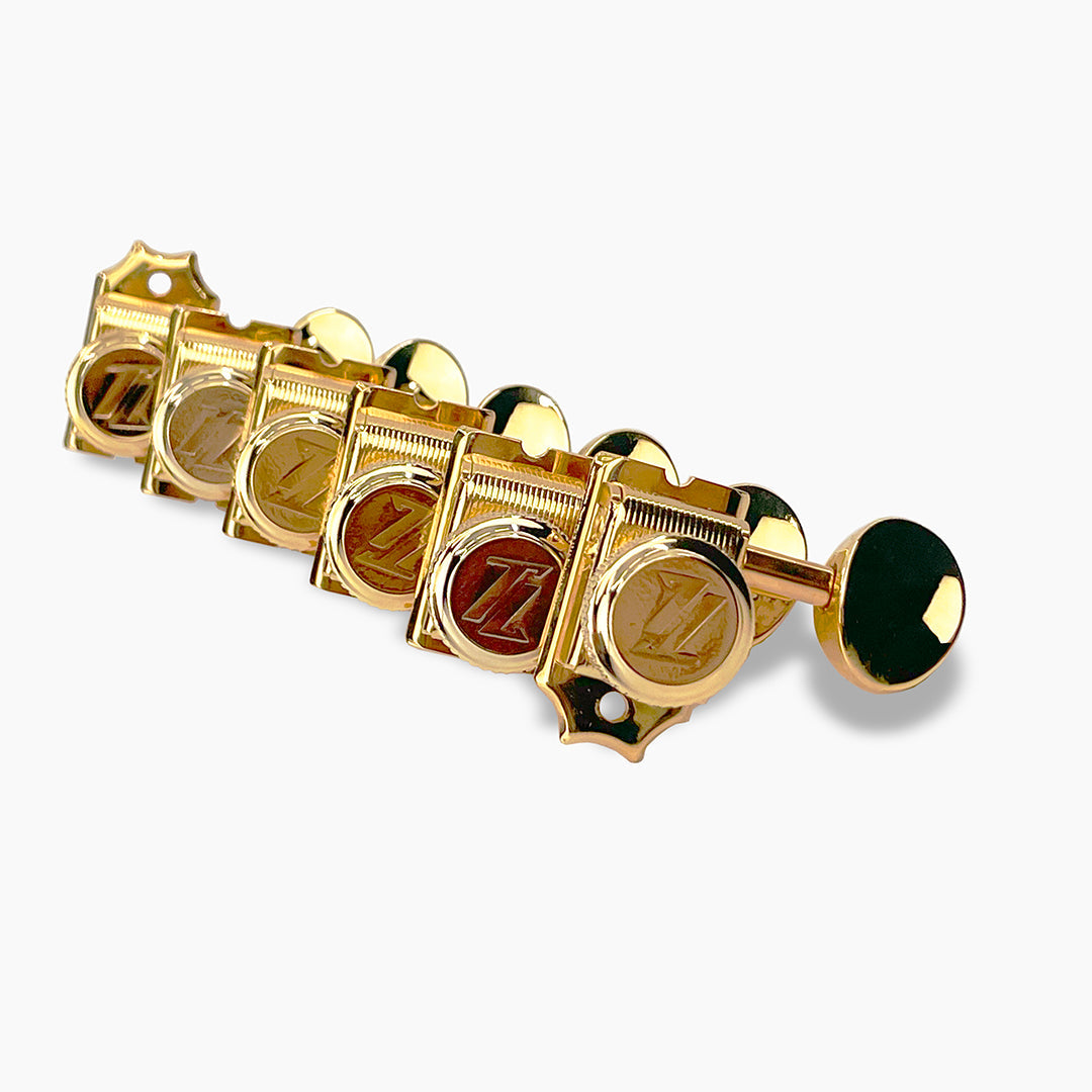 Top Lock Vintage Style 6-In-Line Locking Tuning Keys, Staggered Posts
