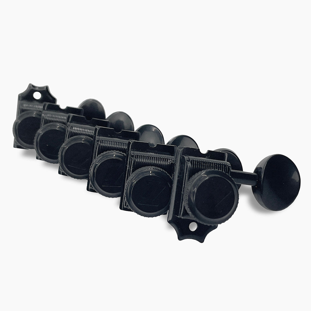 Top Lock Vintage Style 6-In-Line Locking Tuning Keys, Staggered Posts