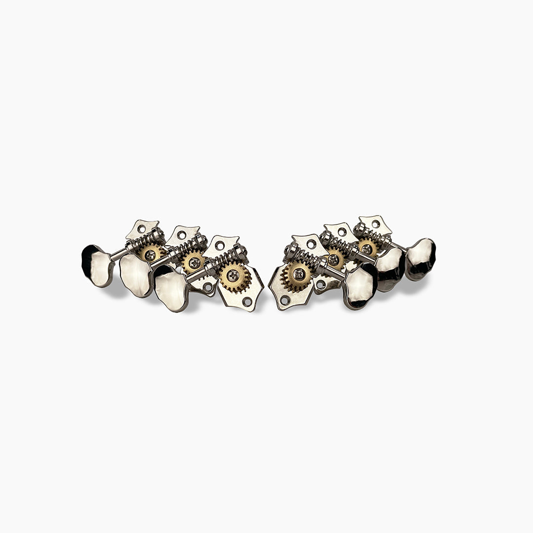 True Tune 3x3 Open Gear Tuning Keys, Nickel