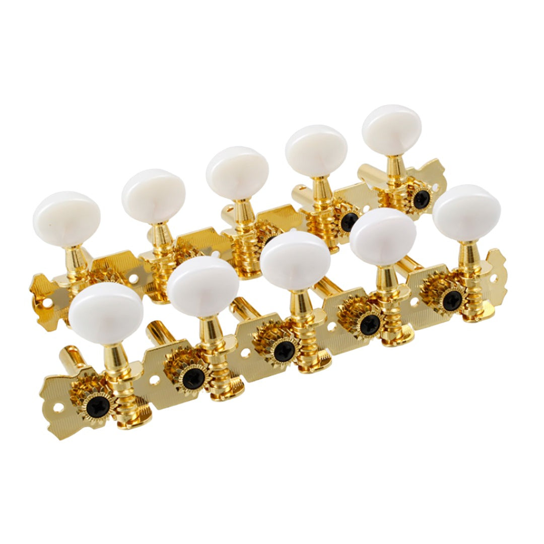 10-String 5x5 Strip Tuners for Cuatro or Bajo Quinto, Gold