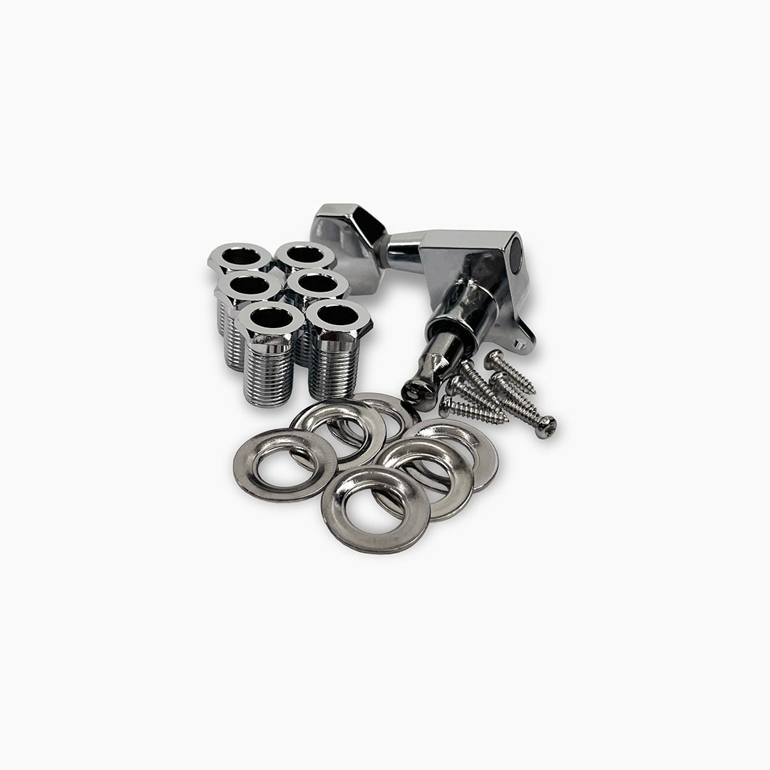 Top Tier 6-In-Line Mid-Size Tuning Keys, Nickel