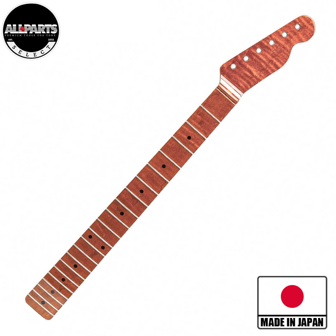 Allparts Select AAA+ Roasted Flame Maple VIN-MOD Compound Radius Tele Neck