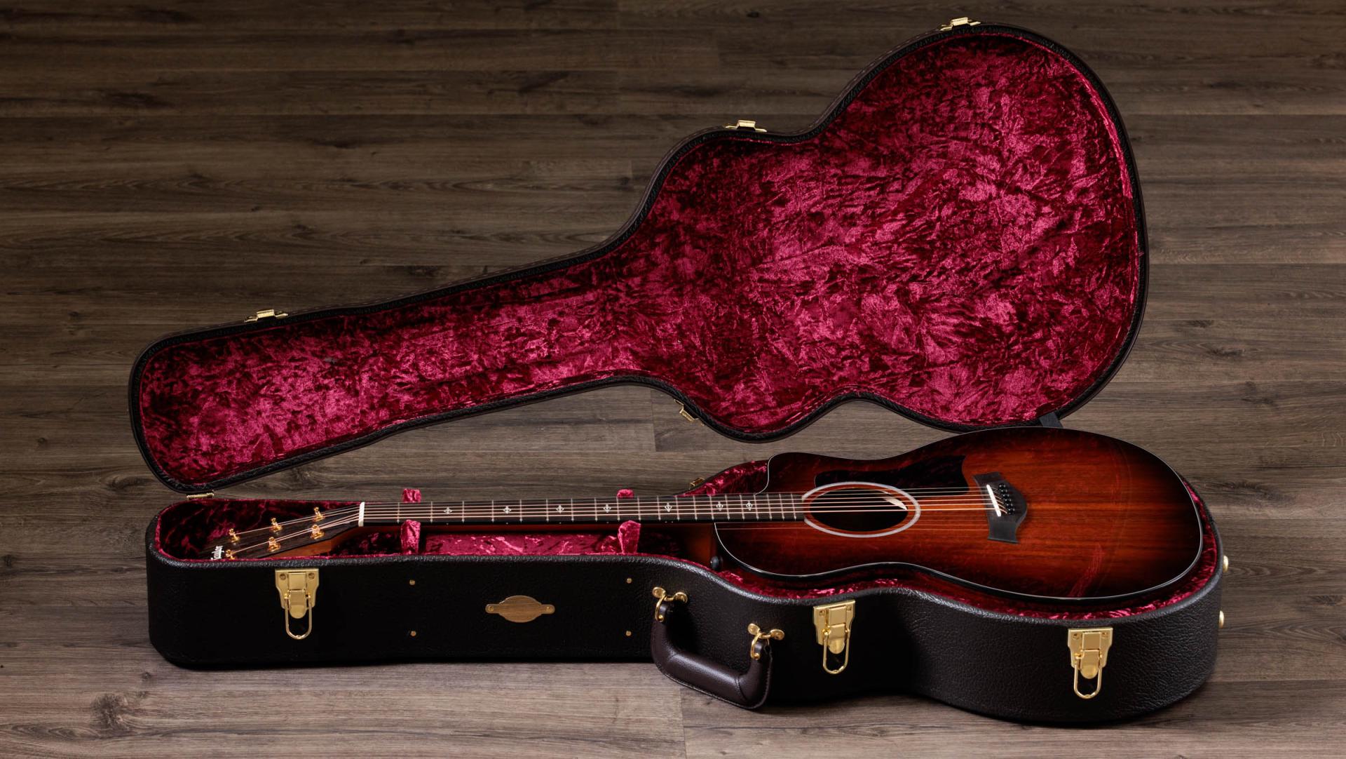 Taylor 224ce-K DLX Grand Auditorium A/E Guitar - Tobacco