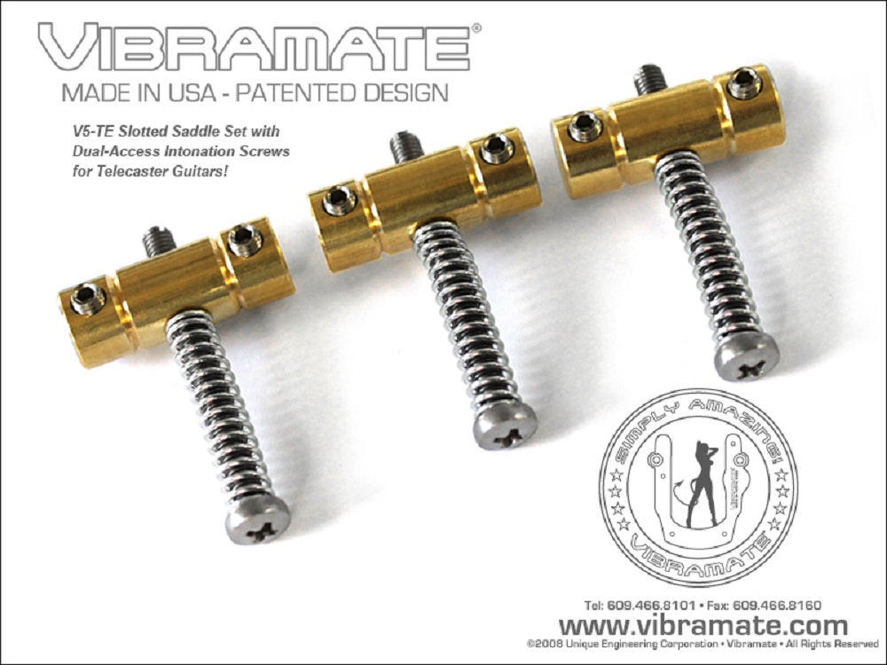 Vibramate Slotted Saddle Set, W/ Dual Access Screws