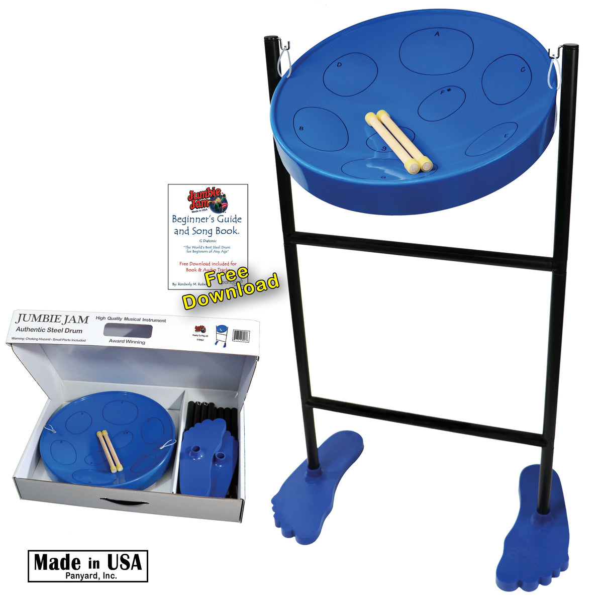 Panyard Jumbie Jam Steel Drum Kit w/ Tube Floor Stand