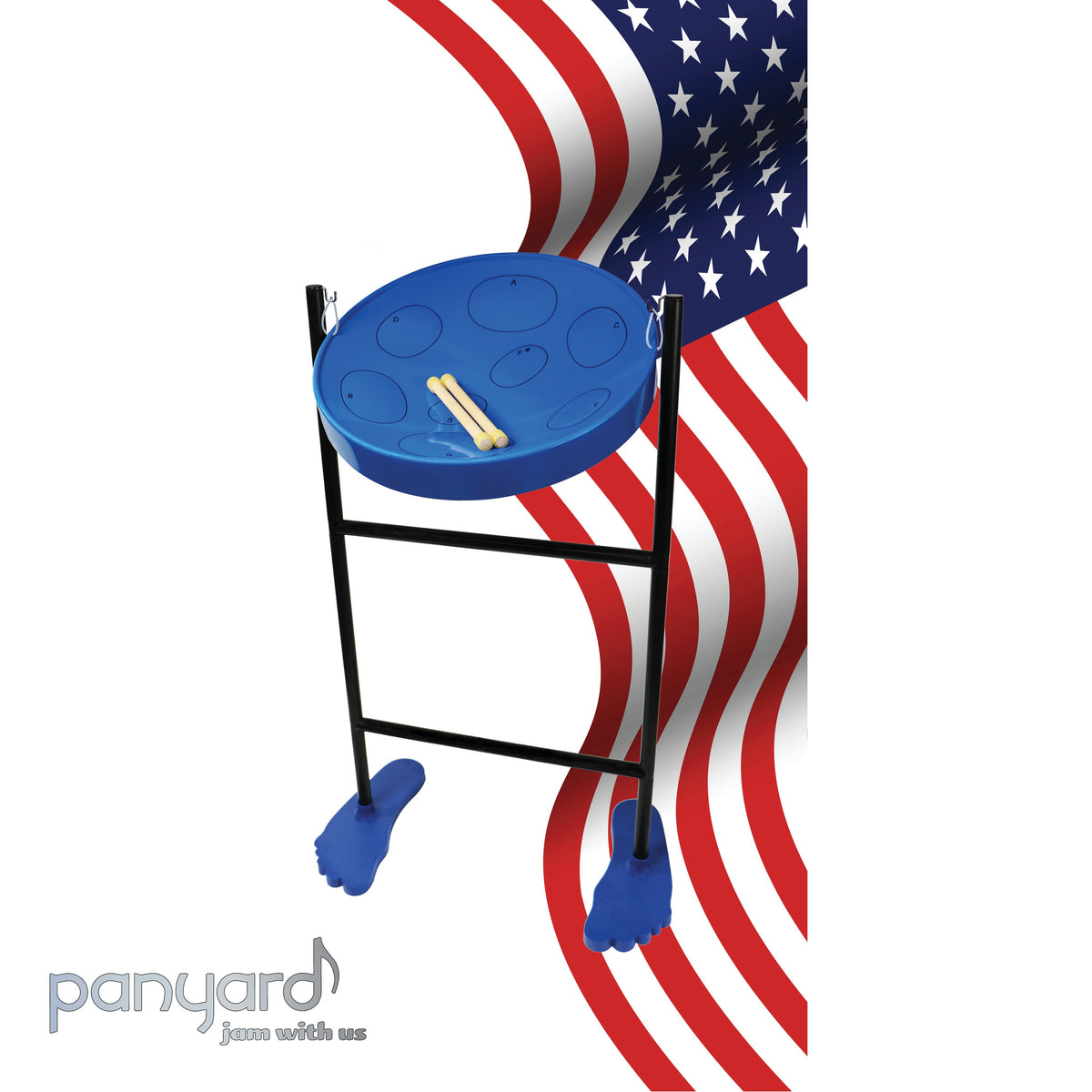 Panyard Jumbie Jam Steel Drum Kit w/ Tube Floor Stand