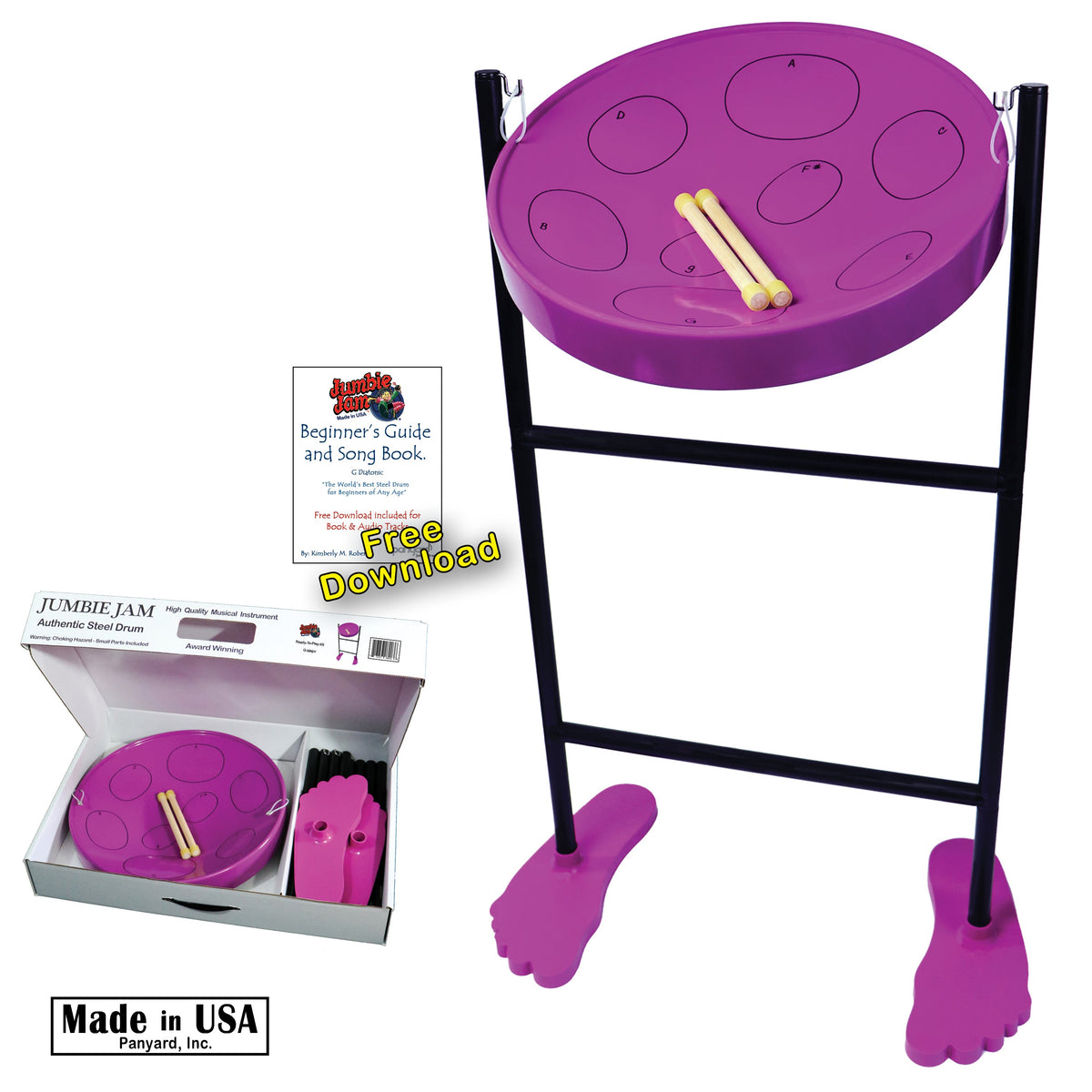 Panyard Jumbie Jam Steel Drum Kit w/ Tube Floor Stand